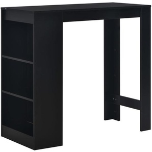 Bartisch mit Regal Schwarz 110 x 50 x 103 cm