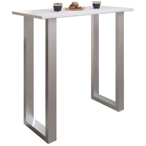Bartisch - weiß - Materialmix - 110 cm - 102 cm | Möbel Kraft
