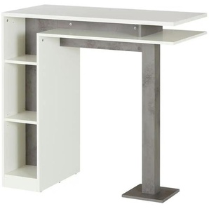 Bartisch - weiß - Materialmix - 50 cm - 103 cm | Möbel Kraft
