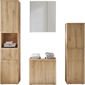 BASIC by Balculina Badmöbel-Set Austin, (4-St), Gesamtbreite 200 cm, 4-tlg., Soft-Close-Funktion