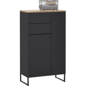 BASIC by Balculina Midischrank Denver Midischrank, Badezimmerschrank BxHxT 60x106x32 (1-St) Breite 60 cm, Tür L/R montierbar, Softclose
