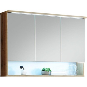 BASIC by Balculina Spiegelschrank Best Spiegelschrank, Badezimmerschrank BxHxT 100x70x23 cm (1-St) Breite 100 cm, LED-Beleuchtung, Softclose