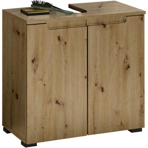 BASIC by Balculina Waschbeckenunterschrank Spice, Badezimmerschrank BxTxH 60x57x32 cm (1-St) Breite 60 cm, Griffmulden