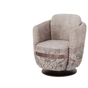 bassetti by SCHRÖNO Drehsessel aus Velours Murano - grau - Materialmix - 74 cm - 85 cm - cm 77,0 | Möbel Kraft