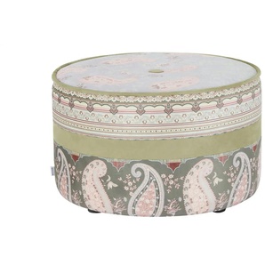 bassetti by SCHRÖNO Pouf aus Velours Tino - grün - Materialmix - 39 cm - 63.0 | Möbel Kraft