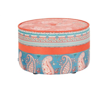 bassetti by SCHRÖNO Pouf aus Velours Tino - rot - Materialmix - 39 cm - 63.0 | Möbel Kraft