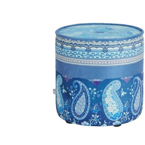 bassetti by SCHRÖNO Pouf  Tinetto ¦ blau ¦ Maße (cm): H: 44  Ø: 43