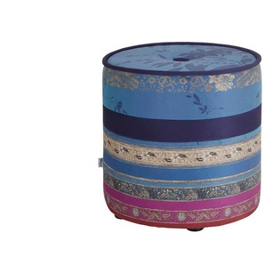 bassetti by SCHRÖNO Pouf Tinetto - blau - Materialmix - 44 cm - 43.0 | Möbel Kraft