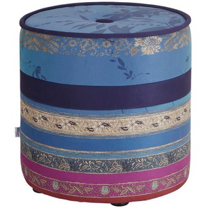 bassetti by SCHRÖNO Pouf  Tinetto ¦ blau ¦ Maße (cm): H: 44  Ø: 43