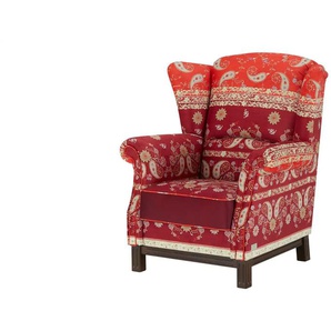 bassetti by SCHRÖNO Sessel aus Velours Salina ¦ rot ¦ Maße (cm): B: 90 H: 106 T: 93.0