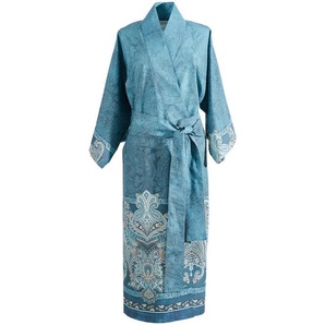 Bassetti Kimono Volterra , Blau , Textil , Ornament , Gr. L/Xl , Oeko-Tex® Standard 100 , Badtextilien, Bademäntel