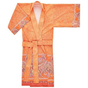 Bassetti Kimono Volterra O1, Orange, Textil, Ornament, Gr. S/M, Badtextilien, Bademäntel