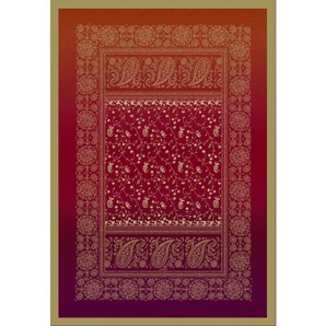Bassetti Plaid Brenta, Rot, Textil, Ornament, 135x190 cm, Schlaftextilien, Bettwäsche, Tagesdecken