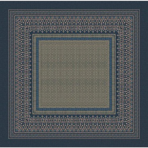 Bassetti Tischdecke Roccaraso, Blau, Textil, Ornament, 170x170 cm, Oeko-Tex® Standard 100, bügelleicht, Wohntextilien, Tischwäsche, Tischdecken