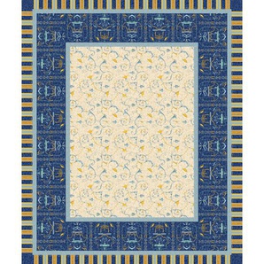 Bassetti Tischdecke Oplonti, Blau, Textil, Ornament, 140x170 cm, Oeko-Tex® Standard 100, bügelleicht, Wohntextilien, Tischwäsche, Tischdecken