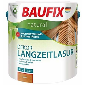 Baufix natural Dekor-Langzeitlasur 2,5 l Teak