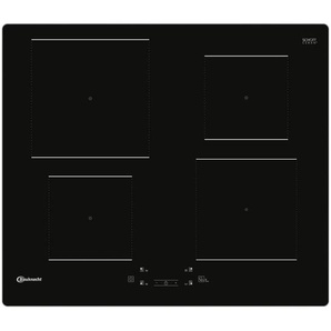 Bauknecht Induktionskochfeld , Schwarz , Metall, Glas , 60x5x52 cm , Kindersicherung, Restwärmeanzeige je Kochzone, Topferkennung, Edelstahlrahmen , Küchen, Küchenelektrogeräte, Kochfelder, Induktionskochfelder