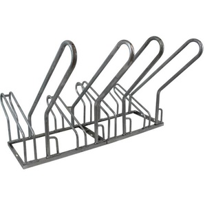 Baumarktplus - Fahrradständer für 4 Fahrräder 140x40x83 cm Stahl feuerverzinkt 2x2 höhenversetzt mit Anlehnbügel