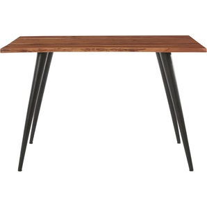 Baumkantentisch HOME AFFAIRE Tische Gr. B/H/T: 120 cm x 76 cm x 80 cm, braun Baumkantentisch Massivholz, 26mm Tischplattenstärke, in verschiedenen Größen