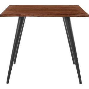 Baumkantentisch HOME AFFAIRE Tische Gr. B/H/T: 90 cm x 76 cm x 90 cm, braun Baumkantentisch Massivholz, 26mm Tischplattenstärke, in verschiedenen Größen