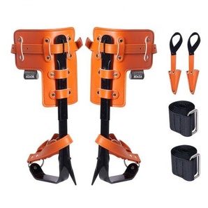 Baumkletterspikes, 1 Paar Klettersporne aus legiertem Stahl, 350 lbs Tragkraft, Baumkletterausrüstung mit Gurten und Spike-Schutz, Baumpflegeausrüstung für Kletterer, Jagen, Obstpflücken, Orange PSZZPZCDPKPZFPC7YV0