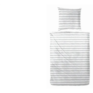 Baumwoll Bettwäsche-Set - grau - Materialmix - 155 cm - 1 cm | Möbel Kraft