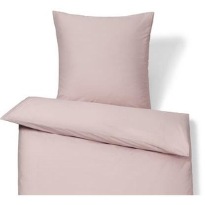 Baumwollsatin-Bettwäsche, Normalgröße, rosé