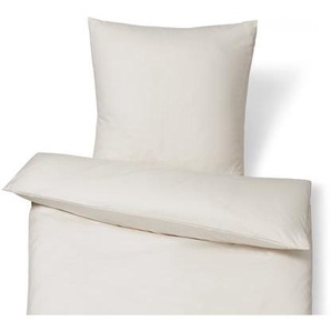 Baumwollsatin-Bettwäsche, Übergröße, offwhite
