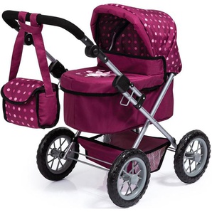Bayer Puppenwagen Trendy, bordeaux, mit Wickeltasche