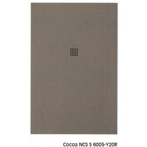 Bb strato Rechteckige Duschwanne 130 x 80 cm cocoa Ablauf in chrom