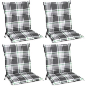 Beautissu - 4er Set Niedriglehner Auflage Sunny 100x50x6cm Mintgrün
