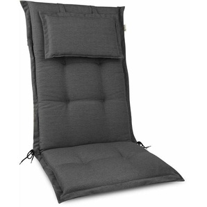Beautissu - HighLux hl Hochlehner Auflage 120x50x7 cm Anthrazit