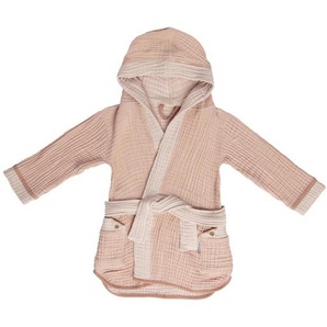 Bebe Jou Kinderbademantel Pure Cotton Pink, Rosa, Altrosa, Textil, Gr. 86/92, unisex, Oeko-Tex® Standard 100, Taschen, angenehm warm, hochwertige Qualität, modische Optik, Badtextilien, Bademäntel
