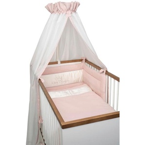 Bebes Collection Gitterbettset Prinz & Prinzessin 2023, Rosa, Textil, 3-teilig, Füllung: Polyester, 100x135 cm, Oeko-Tex® Standard 100, Schlafen,