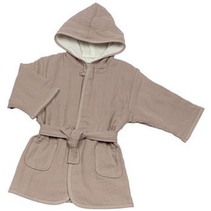 Bebes Collection Kinderbademantel Musselin Hund Altrosa, Creme, Altrosa, Textil, Hund, Gr. 92/98, unisex, Oeko-Tex® Standard 100, Taschen, hochwertige Qualität, modische Optik, Badtextilien, Bademäntel