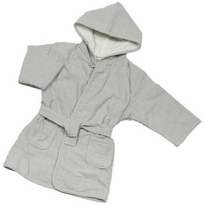 Bebes Collection Kinderbademantel Pünktchen Grau, Creme, Grau, Textil, Punkte, Gr. 80/86, unisex, Oeko-Tex® Standard 100, Taschen, hochwertige Qualität, modische Optik, Badtextilien, Bademäntel