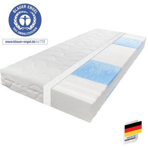 Beco Kaltschaummatratze »Blue Vision, Matratze in 90x200 und vielen weiteren Größen erhältlich!«, 18 cm hoch, Raumgewicht: 35 kg/m³, (1 St.), Blauer Engel-Auszeichnung, atmungsaktiv, ergonomische Körperanpassung