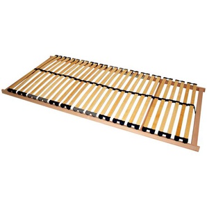 Beco Lattenrost, Holz, Birke, furniert, 5-Zonen, 100x200 cm, Made in Germany, bewegliche Leistenlagerung, Federleisten mit Duokappen, Mittelgurt,