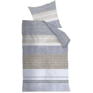 Beddinghouse Flanell Bettwäsche Stitches - blau - Materialmix - 135 cm | Möbel Kraft