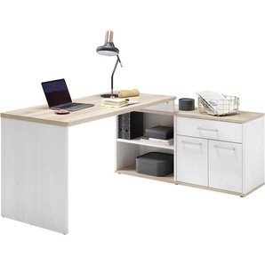 BEGA OFFICE Eckschreibtisch Romance, im Landhaustil, mit Sideboard, 140x130 cm