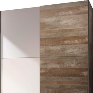 Schwebetürenschrank BEGABINO Moon Schränke Gr. B/H/T: 170 cm x 195,5 cm x 62 cm, 2 St., weiß (driftwood, weiß) Baby Jugendschrank Kinderkleiderschrank Kinderschrank Kleiderschrank Schwebetürenschrank Kinderschränke Schränke im modernen Dekor Driftwood