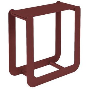 Behälter für Holzscheite Nevado metall rot / Hocker - L 60 x H 60 cm - Fermob - Rot
