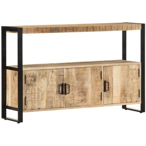 Beistellschrank 120 x 30 x 75 cm Massivholz Mango