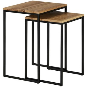 Beistelltisch, 2er-Set  Ferro ¦ holzfarben ¦ Maße (cm): B: 33 H: 54
