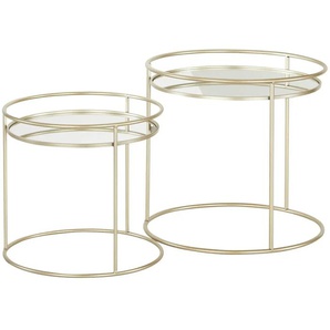 Beistelltisch 2er Set  Harra ¦ gold