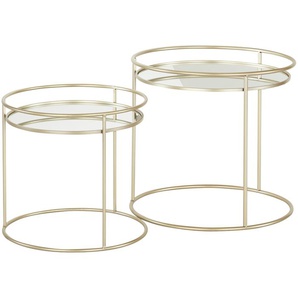 Beistelltisch 2er Set  Harra ¦ gold