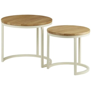 Beistelltisch 2er Set  Idenheim ¦ holzfarben ¦ Maße (cm): H: 43  Ø: 50