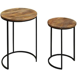 by Living Beistelltisch 2er-Set  Jaron ¦ braun ¦ Maße (cm): B: 40 H: 60