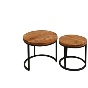 by Living Beistelltisch 2er-Set  Selma ¦ braun ¦ Maße (cm): B: 50 H: 45