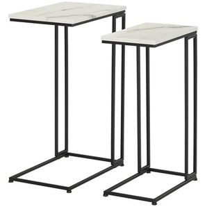 Beistelltisch 2er Set  Uppello ¦ weiß ¦ Maße (cm): B: 32 H: 71